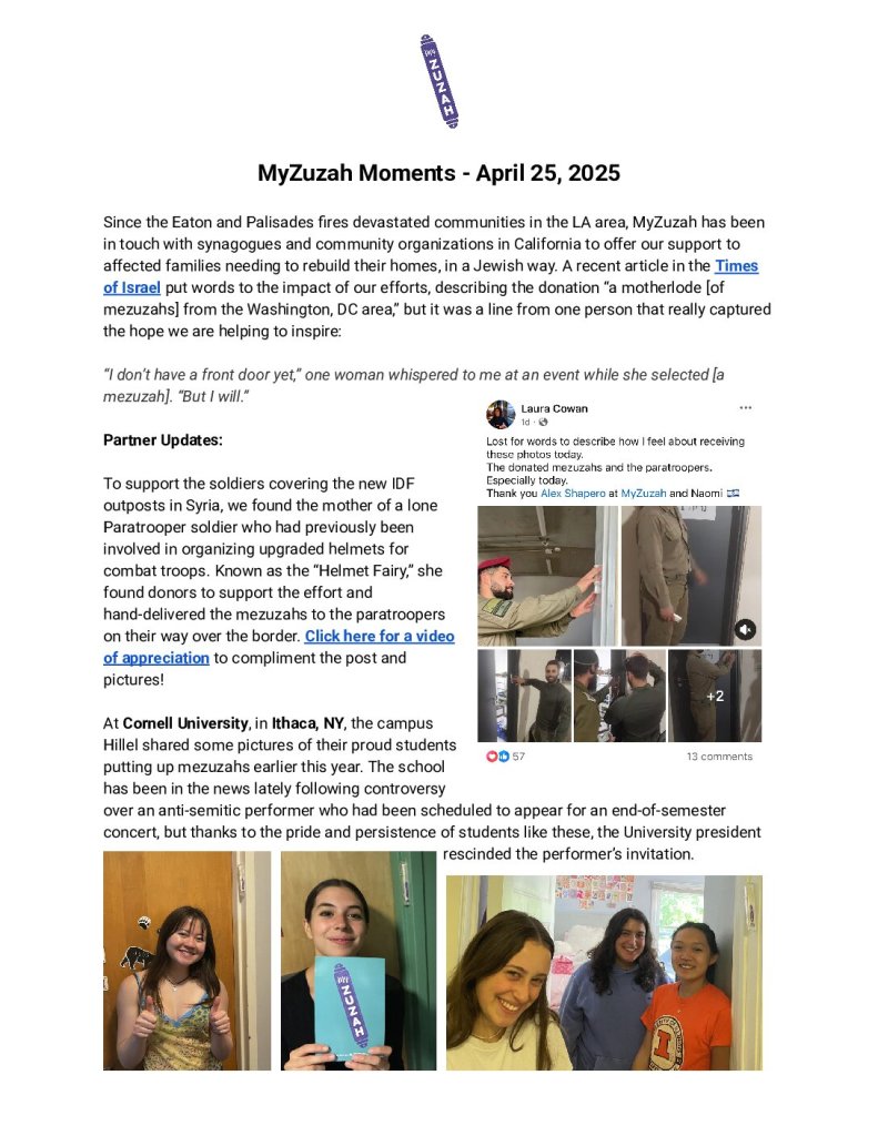 thumbnail of MyZuzah Moments – April 25, 2025